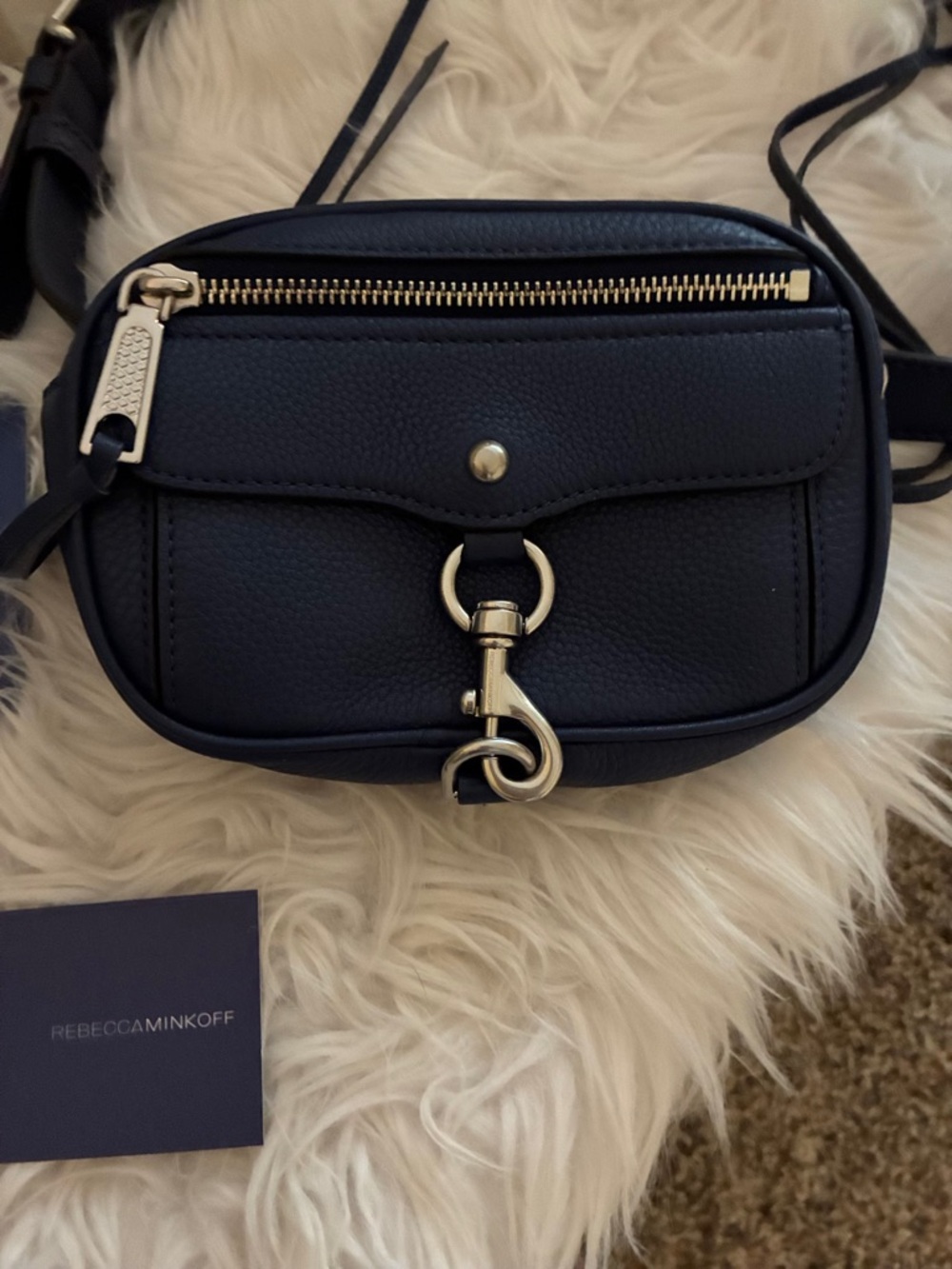 Rebecca Minkoff Blue Blythe Leather Belt Bag/Cross Body - Picture 5 of 16